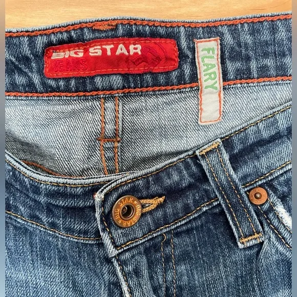 Big Star Women's Flare Jeans in Blue - Picture 3 of 4